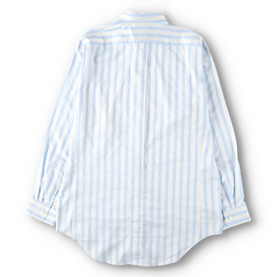 80s-90'S Issey Miyake IM Product Long-Sleeve Cotton Stripe Shirt, Men's Size M (approx.), Vintage cotton Blue type light blue Vintage Second Hand