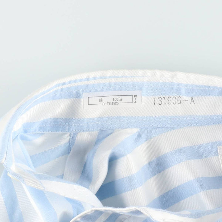 80s-90'S Issey Miyake IM Product Long-Sleeve Cotton Stripe Shirt, Men's Size M (approx.), Vintage cotton Blue type light blue Vintage Second Hand