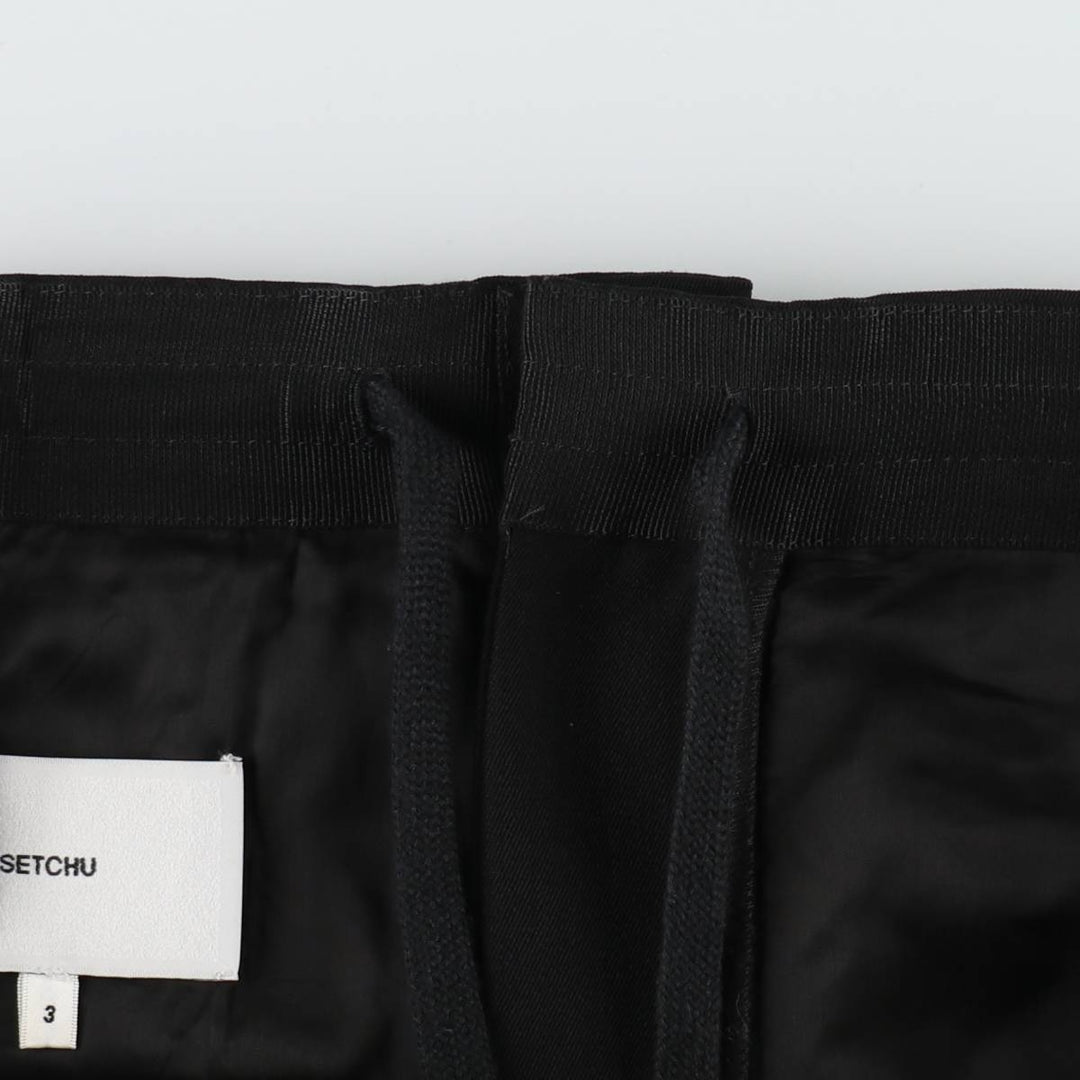 SETCHU Wool Pants/Slacks, Made in Italy, Men's Size L (approx.) wool black type Vintage Second Hand