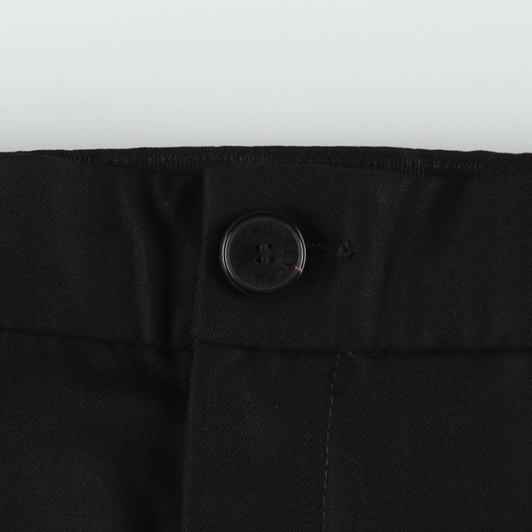 SETCHU Wool Pants/Slacks, Made in Italy, Men's Size L (approx.) wool black type Vintage Second Hand