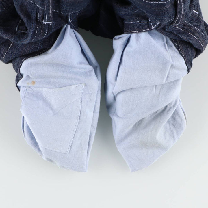 Comme des Garçons Homme Stripe Pattern Multi-Stripe Linen Pants, Men's Size W33 (approx.) linen navy blue type Vintage Second Hand