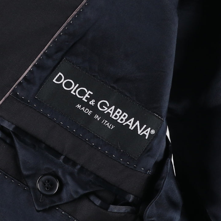 DOLCE&GABBANA MARTINI Peaked Lapel Wool Tailored Jacket, Made in Italy, Men's Size S (approx.) wool black type Vintage Second Hand
