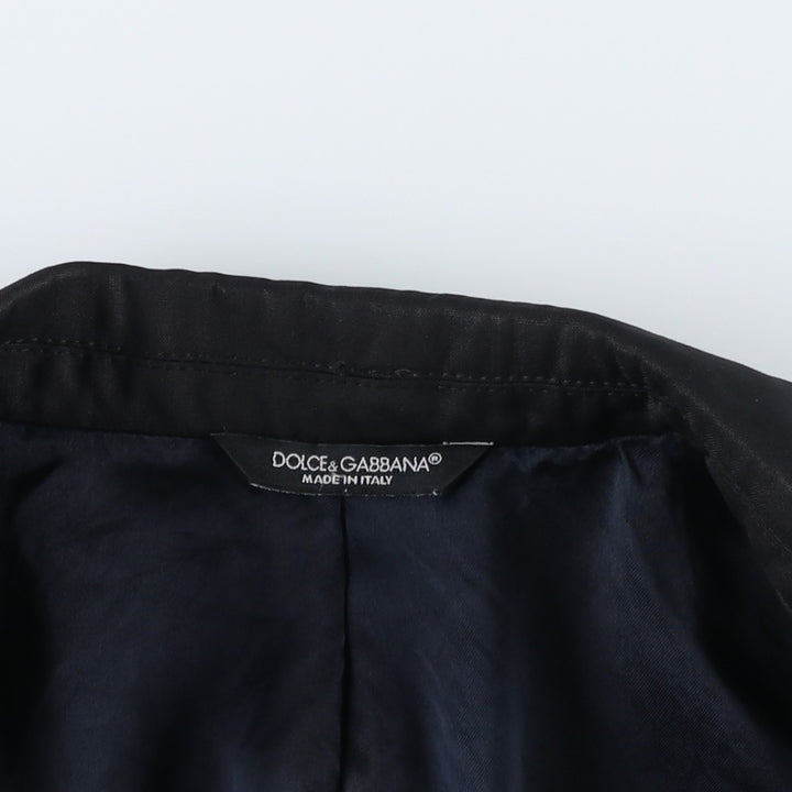 DOLCE&GABBANA MARTINI Peaked Lapel Wool Tailored Jacket, Made in Italy, Men's Size S (approx.) wool black type Vintage Second Hand
