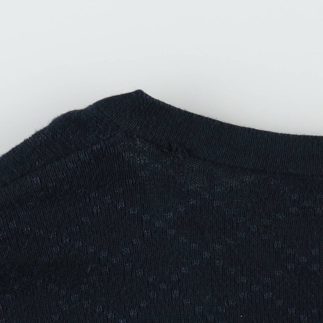 Gucci GUCCI Diamond Pattern V-neck Cotton Knit Sweater, Made in Italy, Men's Size S (approx.) cotton navy blue type Vintage Second Hand