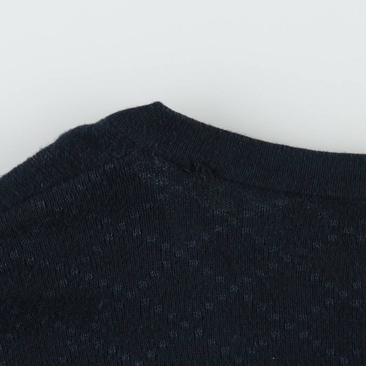 Gucci GUCCI Diamond Pattern V-neck Cotton Knit Sweater, Made in Italy, Men's Size S (approx.) cotton navy blue type Vintage Second Hand