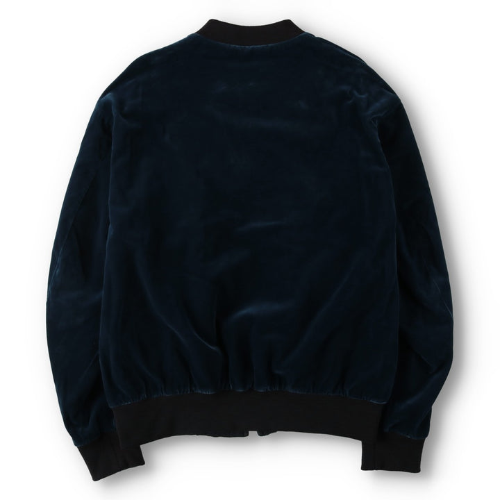POLYPLOID Velour Cotton Blouson, Men's Size XL cotton navy blue type Vintage Second Hand