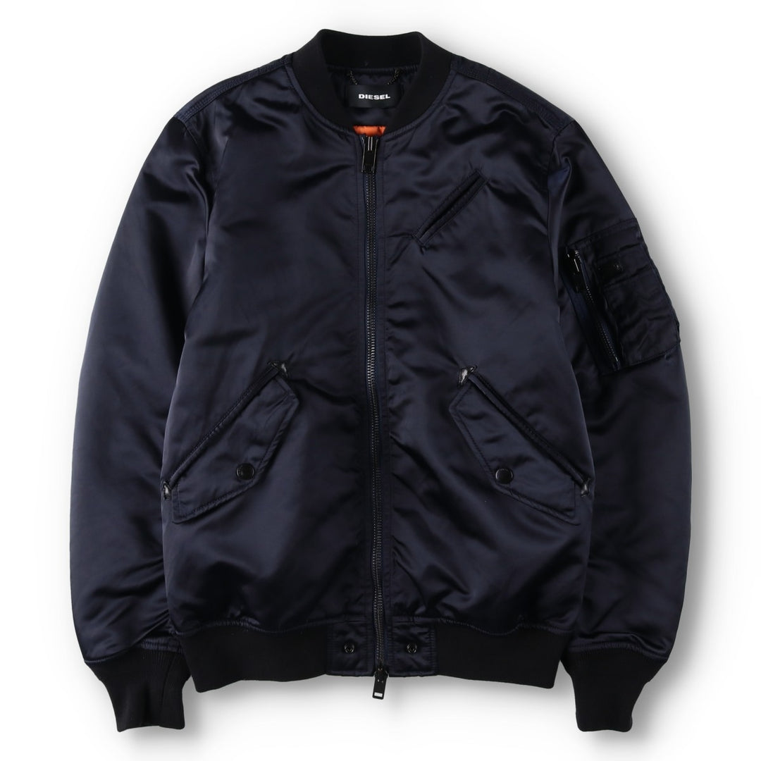 Diesel MA-1 type padded military flight jacket, men's size S (approx.) Nylon navy blue type Vintage Second Hand
