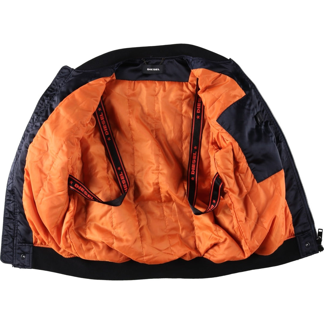 Diesel MA-1 type padded military flight jacket, men's size S (approx.) Nylon navy blue type Vintage Second Hand