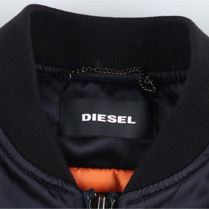Diesel MA-1 type padded military flight jacket, men's size S (approx.) Nylon navy blue type Vintage Second Hand
