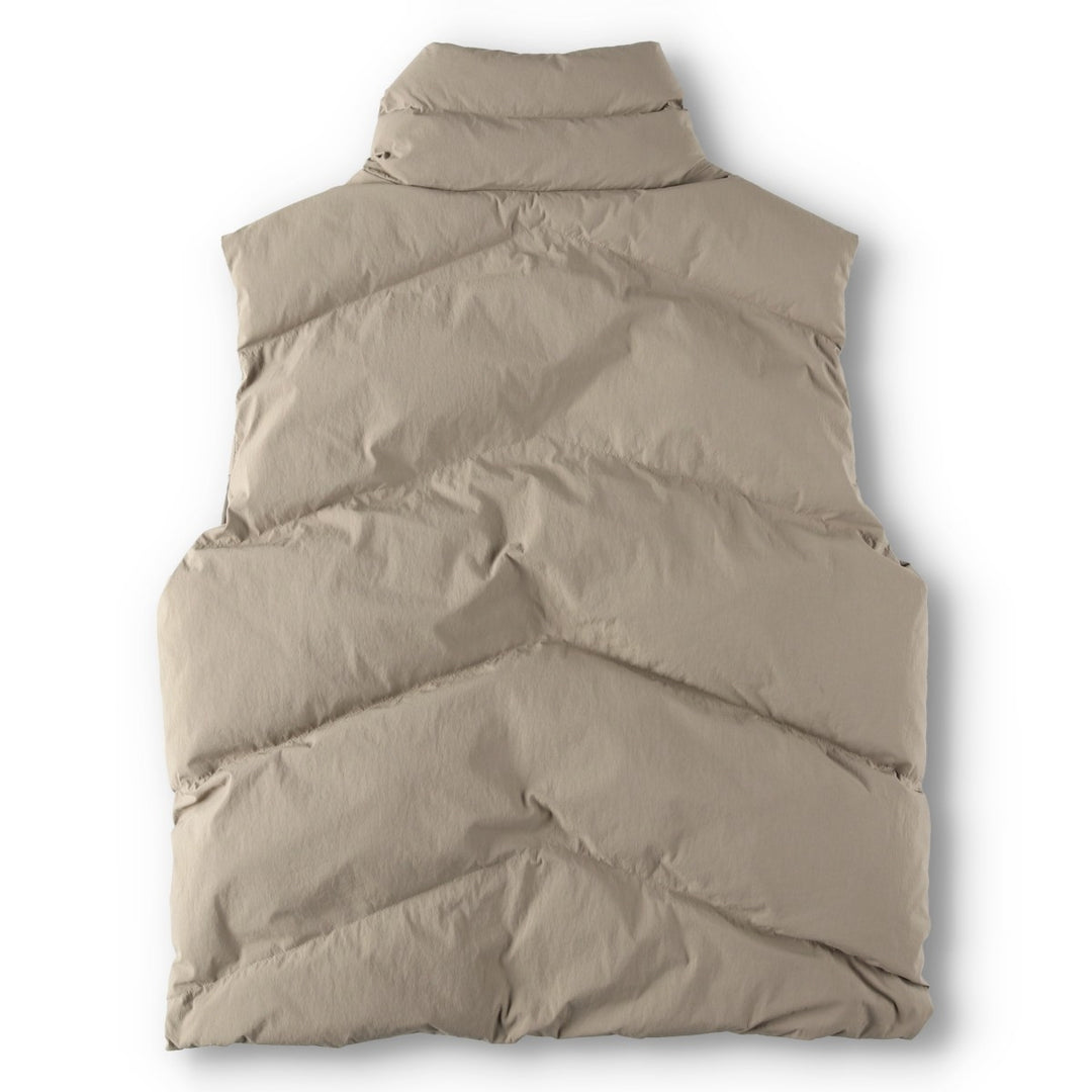 Brand new, unused Studio Nicholson Thermore padded vest, men's size S (approx.). Nylon Beige type Vintage Second Hand