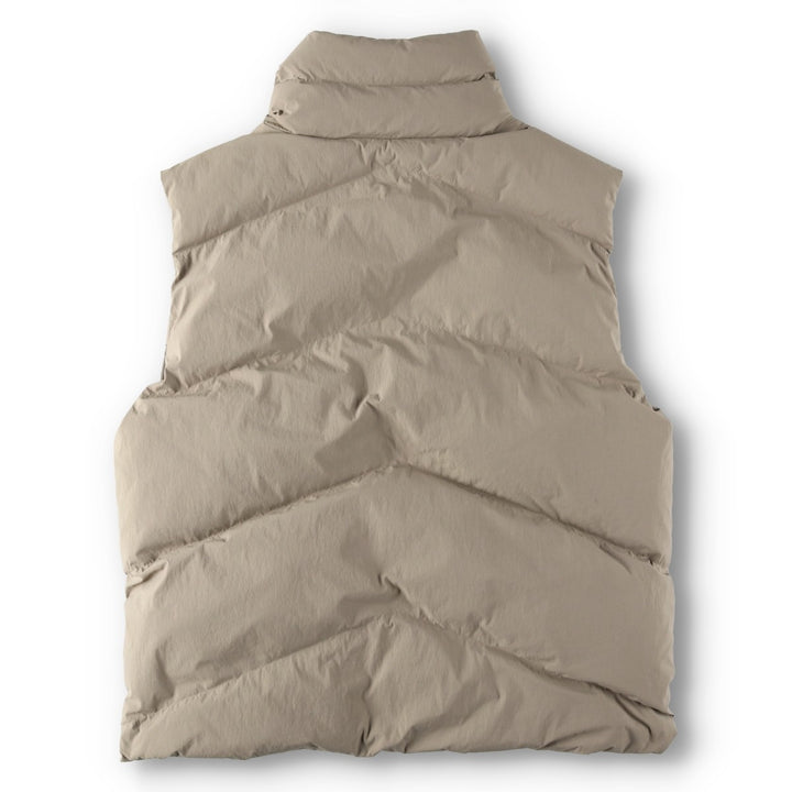 Brand new, unused Studio Nicholson Thermore padded vest, men's size S (approx.). Nylon Beige type Vintage Second Hand