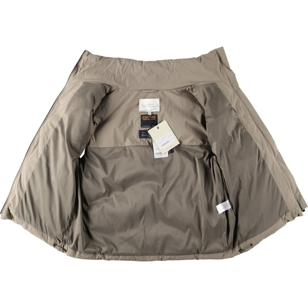 Brand new, unused Studio Nicholson Thermore padded vest, men's size S (approx.). Nylon Beige type Vintage Second Hand