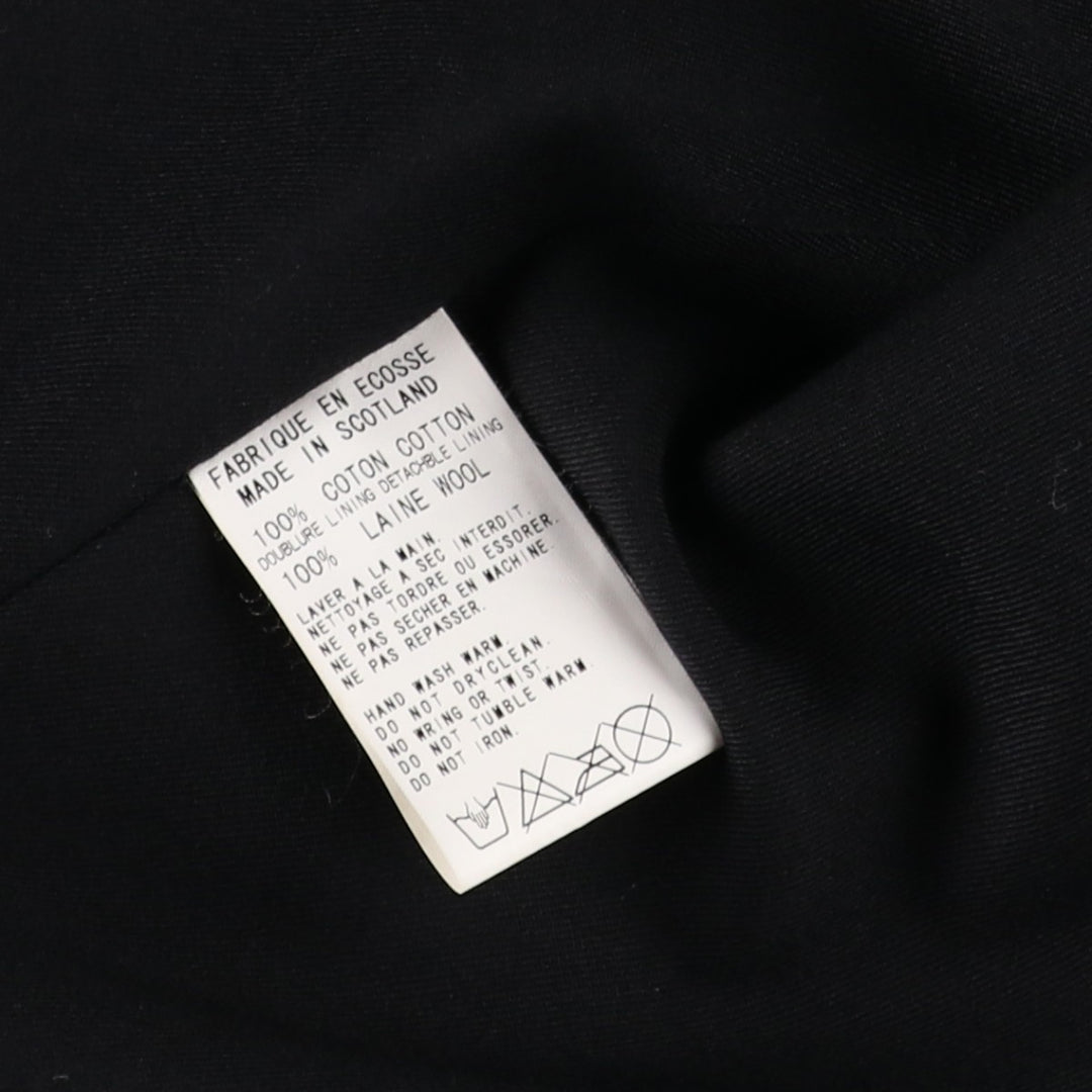 Yohji Yamamoto x Y's x MACKINTOSH Double Name Single-Breasted Balmacaan Coat (Men's Size M) cotton black type Vintage Second Hand