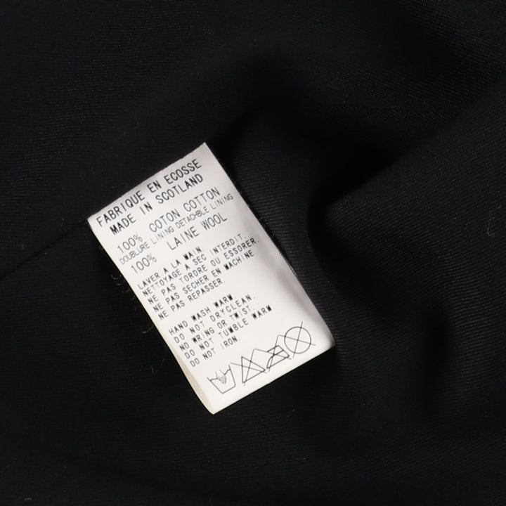 Yohji Yamamoto x Y's x MACKINTOSH Double Name Single-Breasted Balmacaan Coat (Men's Size M) cotton black type Vintage Second Hand