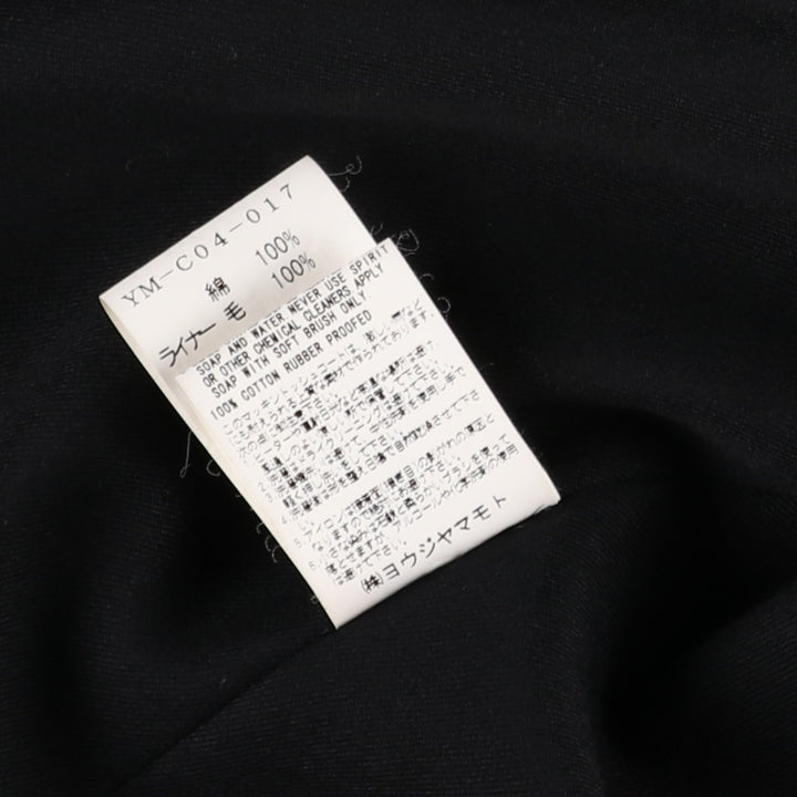 Yohji Yamamoto x Y's x MACKINTOSH Double Name Single-Breasted Balmacaan Coat (Men's Size M) cotton black type Vintage Second Hand