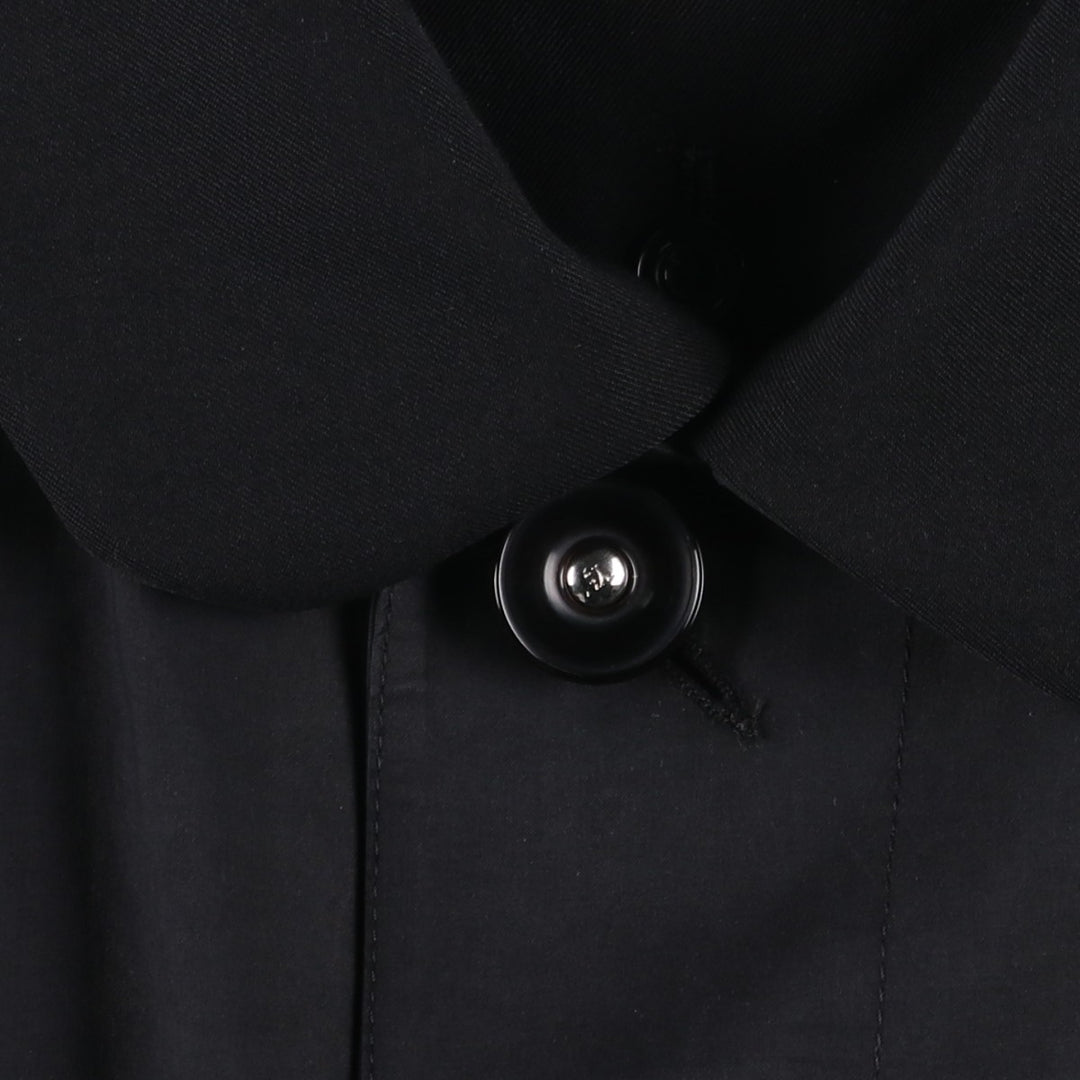 Yohji Yamamoto x Y's x MACKINTOSH Double Name Single-Breasted Balmacaan Coat (Men's Size M) cotton black type Vintage Second Hand