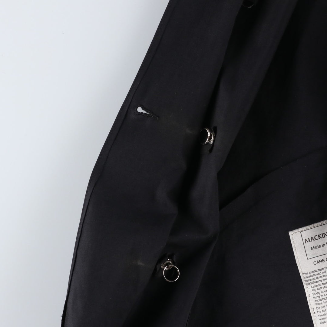 Yohji Yamamoto x Y's x MACKINTOSH Double Name Single-Breasted Balmacaan Coat (Men's Size M) cotton black type Vintage Second Hand