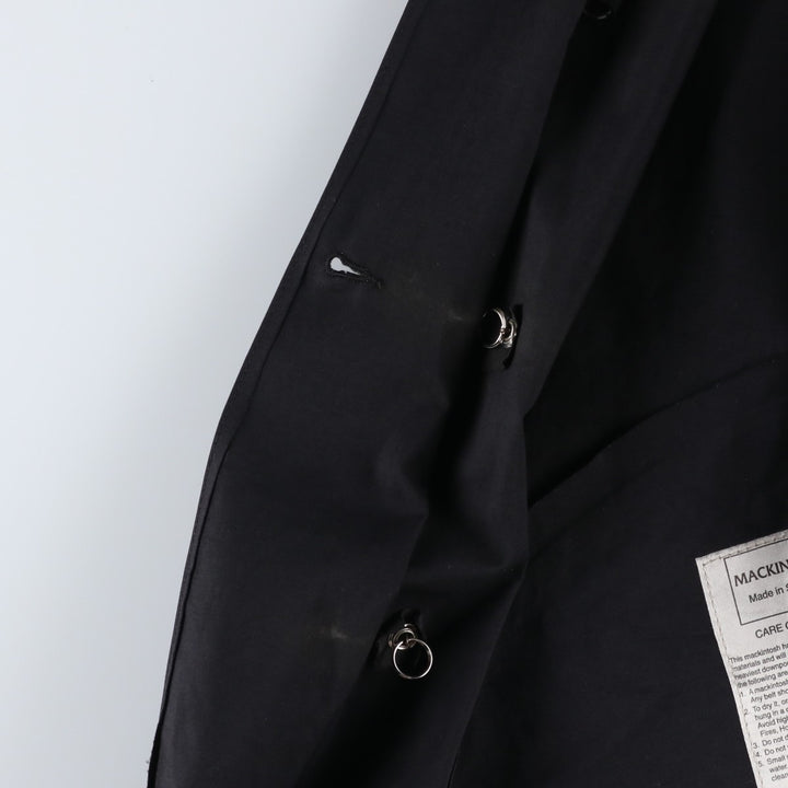 Yohji Yamamoto x Y's x MACKINTOSH Double Name Single-Breasted Balmacaan Coat (Men's Size M) cotton black type Vintage Second Hand