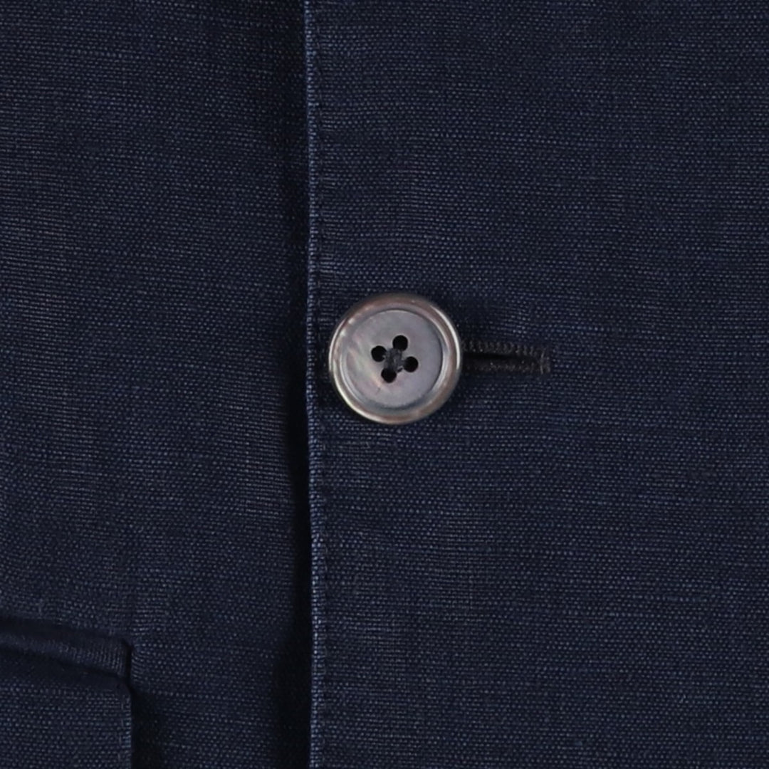 Black Fleece by Brooks Brothers Double-Breasted Linen Tailored Jacket, Men's Size M (approx.) linen navy blue type Vintage Second Hand