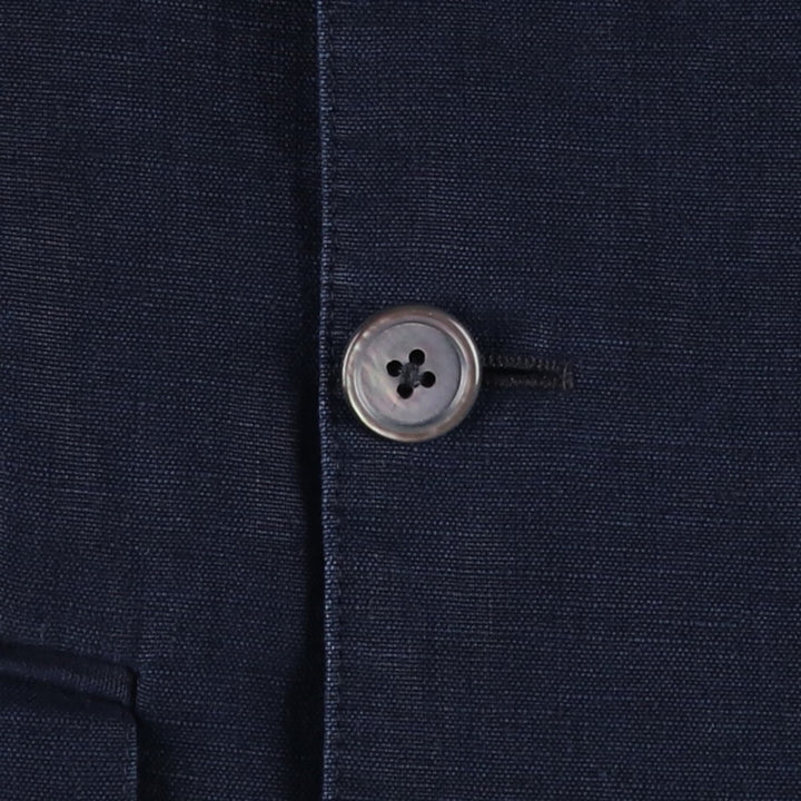Black Fleece by Brooks Brothers Double-Breasted Linen Tailored Jacket, Men's Size M (approx.) linen navy blue type Vintage Second Hand