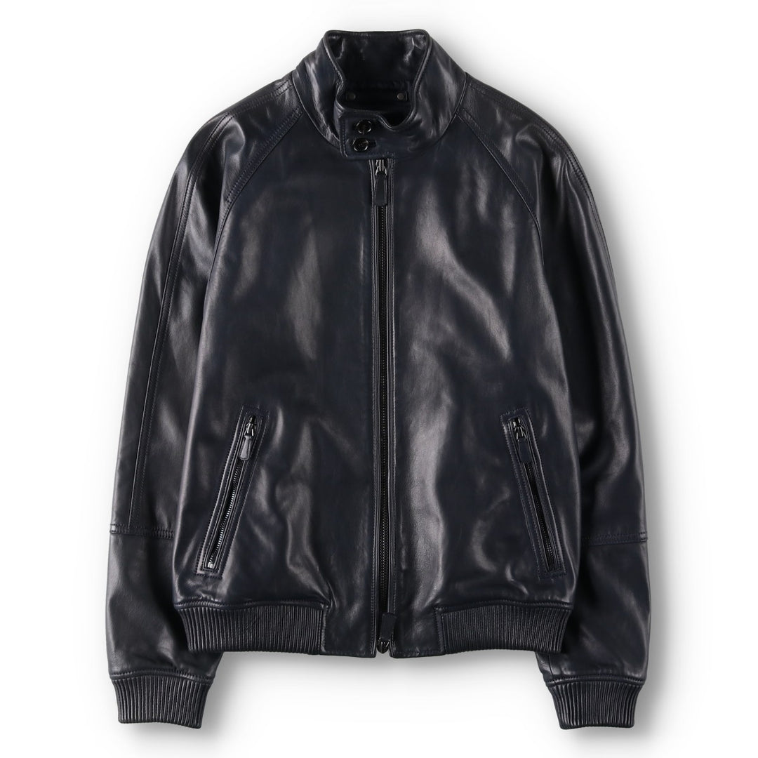 Coach Harrington-style leather blouson, men's size S (approx.) genuine leather black type Vintage Second Hand