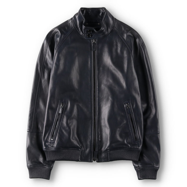 Coach Harrington-style leather blouson, men's size S (approx.) genuine leather black type Vintage Second Hand