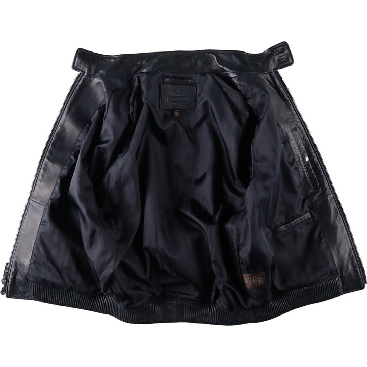 Coach Harrington-style leather blouson, men's size S (approx.) genuine leather black type Vintage Second Hand