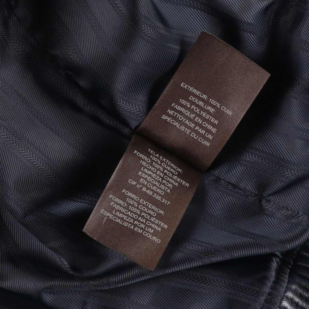 Coach Harrington-style leather blouson, men's size S (approx.) genuine leather black type Vintage Second Hand