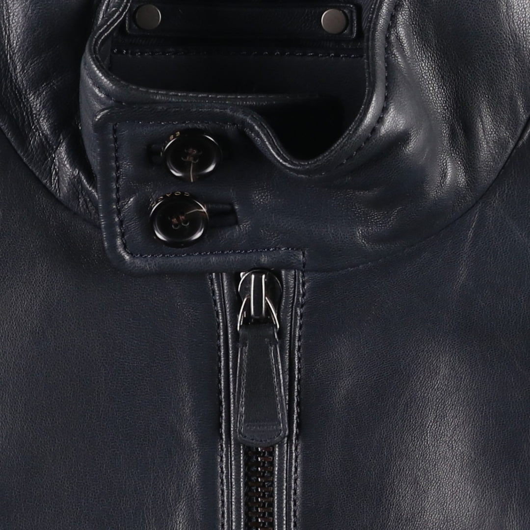Coach Harrington-style leather blouson, men's size S (approx.) genuine leather black type Vintage Second Hand