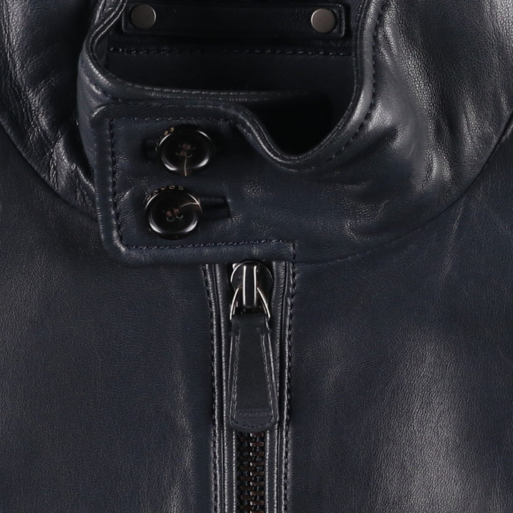 Coach Harrington-style leather blouson, men's size S (approx.) genuine leather black type Vintage Second Hand