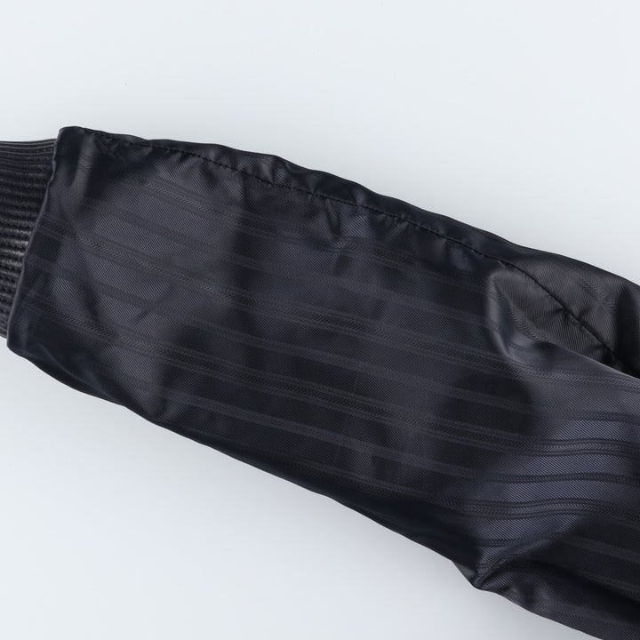 Coach Harrington-style leather blouson, men's size S (approx.) genuine leather black type Vintage Second Hand